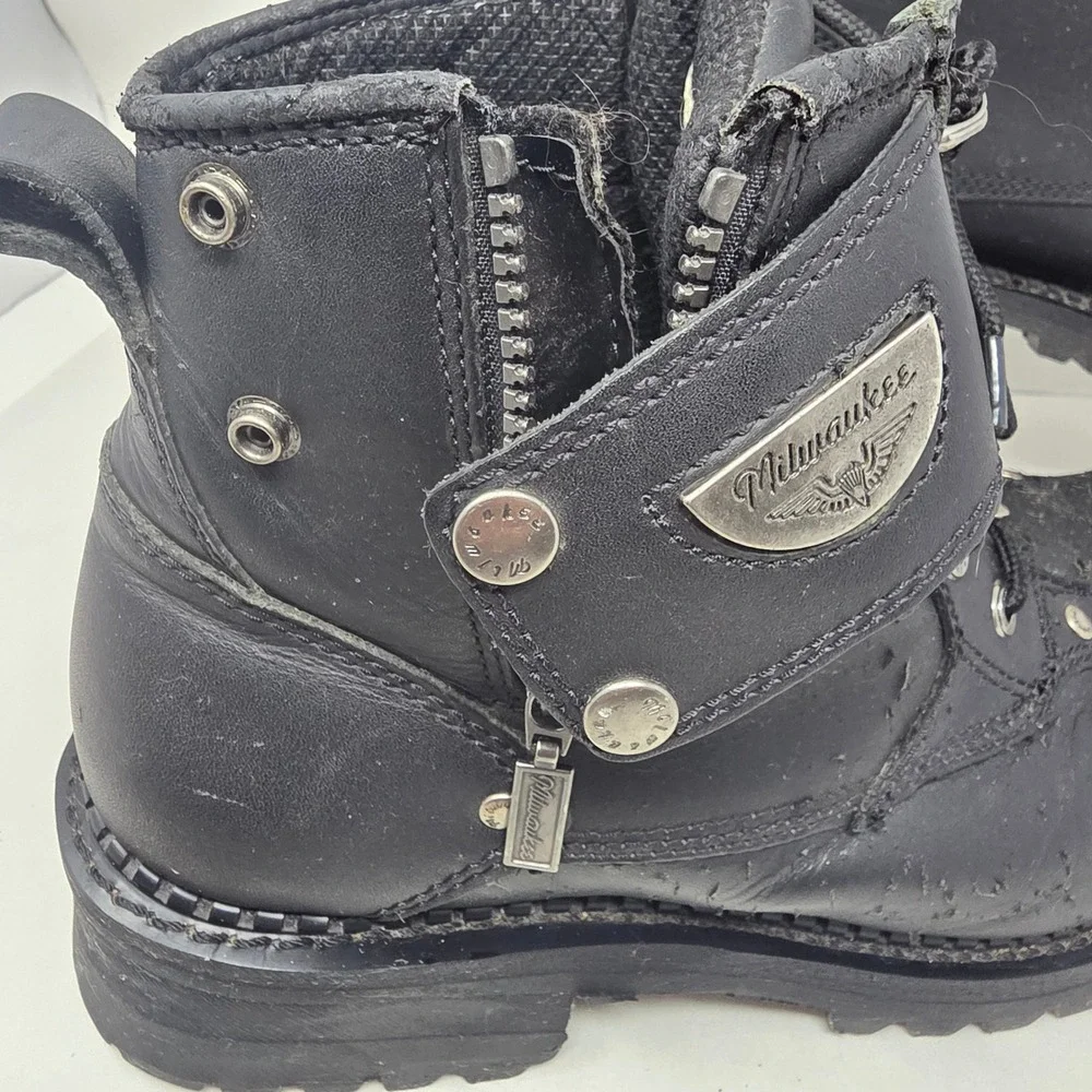 Milwaukee Motorcycle Boots Mens 11.5 MB445 Freedom Flex Black Leather Fair